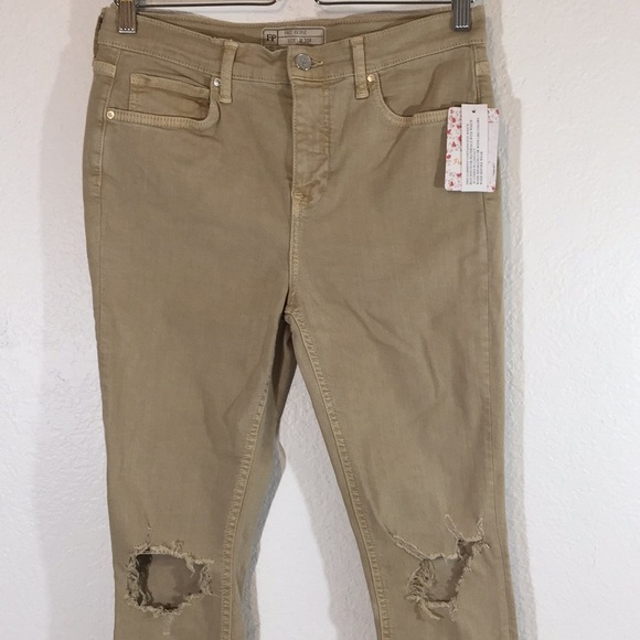 FREE PEOPLE High Rise Busted Knee Skinny Jeans - Picture 4 of 12